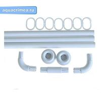 Карниз в ванную угловой  белый   0.9 х 0.9 х 0.9